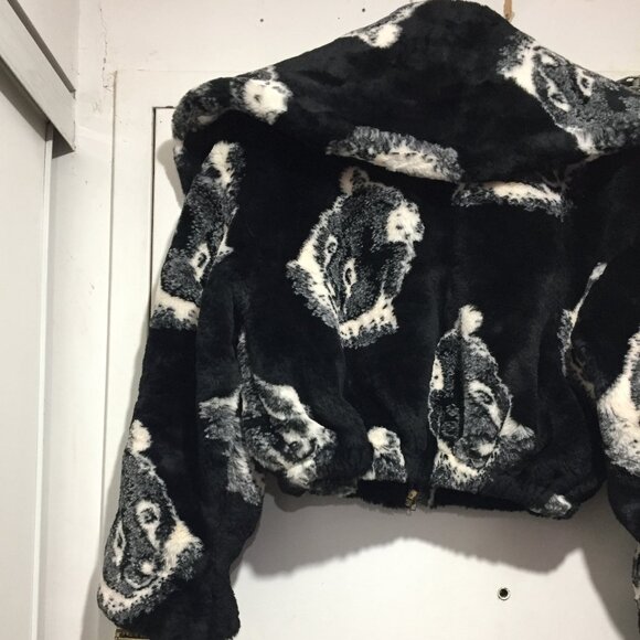 CHERISH BRAND NEW FAUX FUR ANIMAL PRINT JACKETS SIZE 42 - Picture 8 of 11